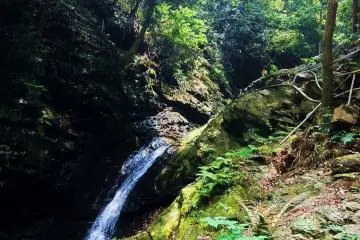 Another smaller waterfall and pool, seen from along the path to Tsugoe (Photo: Bret de Colebi)
