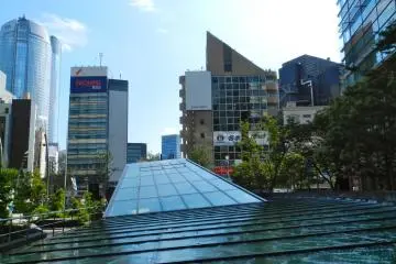 The water feature from above...