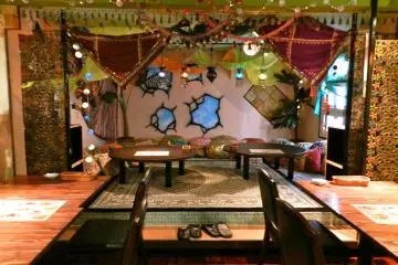 The tatami-style sitting area.