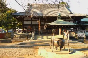 The temple grounds (Photo: <a href="https://commons.wikimedia.org/wiki/File:Araisan-Baishoin-Yakuo-ji_Temple(Mt._Arai_Ume-illuminate-temple_Medicene-king_Temple)_-_%E6%96%B0%E4%BA%95%E5%B1%B1%E6%A2%85%E7%85%A7%E9%99%A2%E8%96%AC%E7%8E%8B%E5%AF%BA_-_panoramio_(3).jpg" target="_blank" rel="noreferrer noopener nofollow">Carbonium / CC BY 3.0</a>)