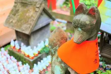Inari figures in the precinct (Photo: 瀧 由里加)