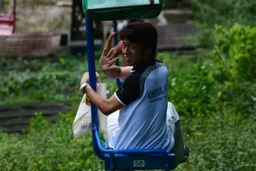 The chair lift that takes you to the temple and back