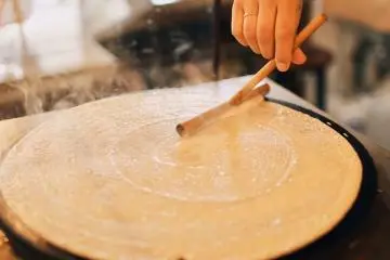Crepe making in progress! (Photo: Cafe Halcyon)