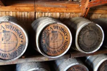 Barrels of NIKKA Whisky in the Yoichi Distillery
