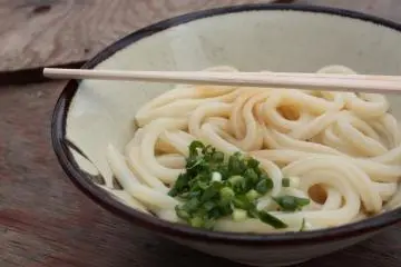 Sanuki udon noodles (Photo: <a href="https://commons.wikimedia.org/wiki/File:Kama-age_sanuki_udon_by_sekido_in_Takamatsu,_Kagawa.jpg" target="_blank" rel="noreferrer noopener nofollow">sekido</a> / <a href="https://creativecommons.org/licenses/by/2.0/" target="_blank" rel="noreferrer noopener nofollow">CC BY 2.0</a>)