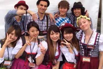 Working Holiday jobs at Yokohama Oktoberfest (Photo: World Unite)