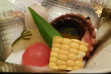 Perfectly cooked summer vegetables.