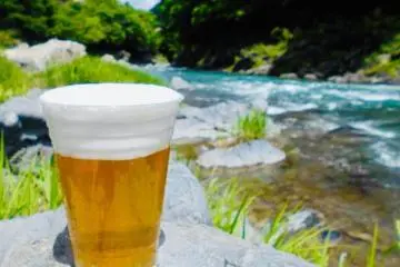 Beer in some magical surroundings (Photo: Mitake Terrace - Used with Permission)