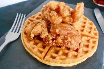 Chicken and waffles are quickly becoming a menu favorite (Photo: Mitake Terrace - Used with Permission)