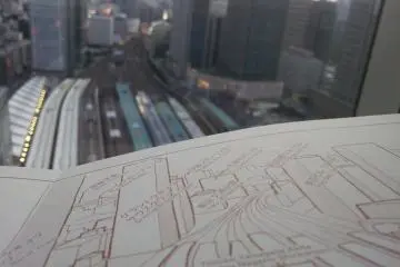 Handy bilingual diagram explains what you are looking at from your awesome perch high above the city. (Photo: KWHedlund)