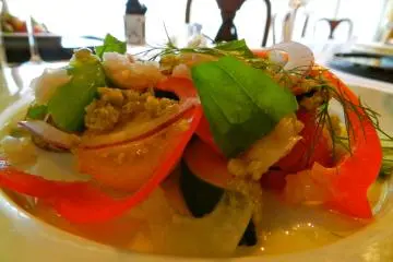 Even the salad was beautiful!