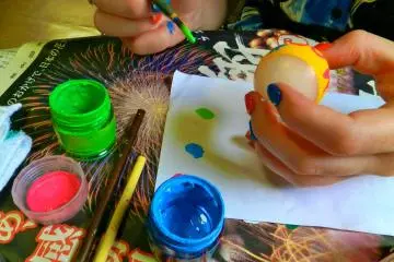 I just went for the 'using all the colours' approach.