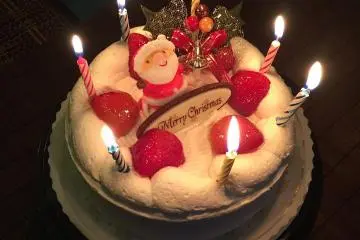 Christmas Cake (Photo: <a href="https://commons.wikimedia.org/wiki/File:Retro_Christmas_cake_%E3%83%99%E3%82%BF%E3%81%AA%E3%82%AF%E3%83%AA%E3%82%B9%E3%83%9E%E3%82%B9%E3%82%B1%E3%83%BC%E3%82%AD.jpg" target="_blank" rel="noreferrer noopener nofollow">naotakem/CC By SA 2.0</a>)