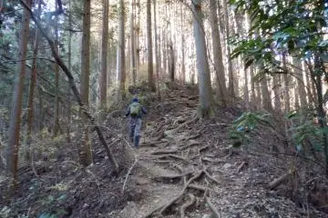 Climbing Mount Jinba