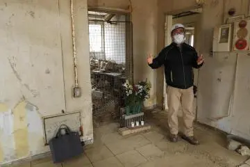Standing at the exact spot when the earthquake struck.  (Photo: Sarah Nishina | JT)