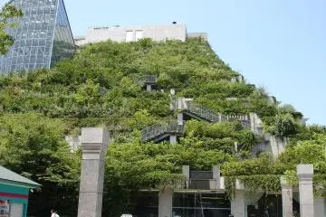 Acros Fukuoka combines business desires for a profitable use of space, and the public's desire for urban green space (Photo: <a href="https://commons.wikimedia.org/wiki/File:%E3%82%A2%E3%82%AF%E3%83%AD%E3%82%B9%E7%A6%8F%E5%B2%A1_(Acros_Fukuoka)_-_panoramio.jpg" target="_blank" rel="noreferrer noopener nofollow">Benford Choi</a> / <a href="https://creativecommons.org/licenses/by/3.0/" target="_blank" rel="noreferrer noopener nofollow">CC BY 3.0</a>)