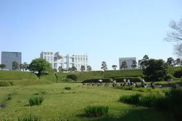 Parkland in the center of the Third Daiba.