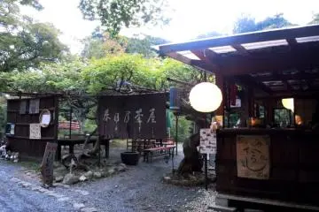 Brown Noren&nbsp;at Oharano Shrine in the hills behind Kyoto (Photo: Yuko Kobayashi)