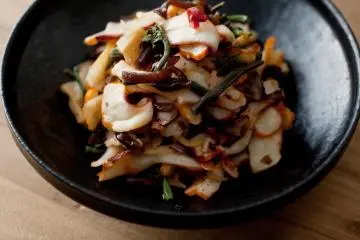 Ajirushi’s classic Chinese squid with wild vegetables  (Photo: Ajirushi)