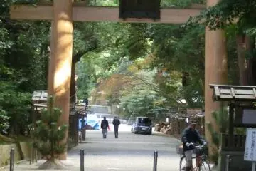 Giant torii at entrance to shrine