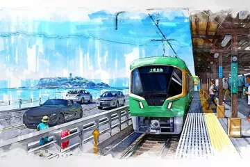 Enoden Line Gets First New Train in Two Decades