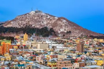 Mt. Hakodate watching over Hakodate