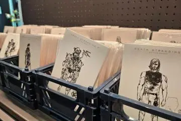Merchandise on sale at the Death Stranding 2 pop-up store