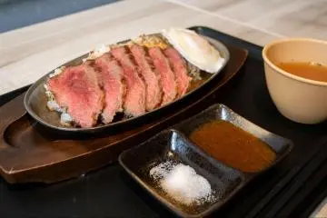 Wagyu beef and garlic fried rice