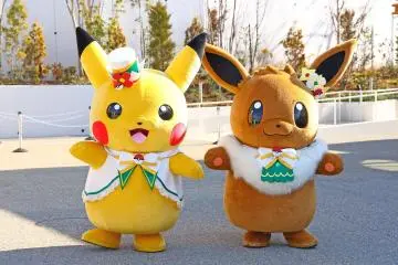 Eevee and Pikachu at PokéPark KANTO