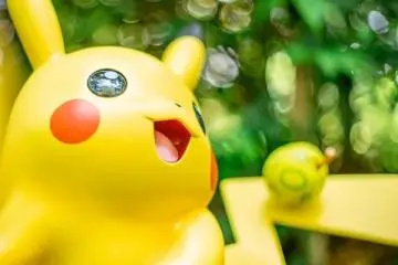 A Pikachu statue at PokéPark KANTO